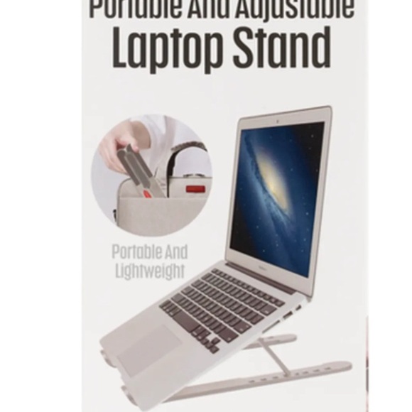 Portable Adjustable Laptop Stand - Silver New (Never open) - Picture 1 of 5